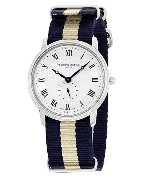Đồng Hồ Nam Chính Hãng Frederique Constant Slimline FC-235M4S6-NAVY-BEIGE