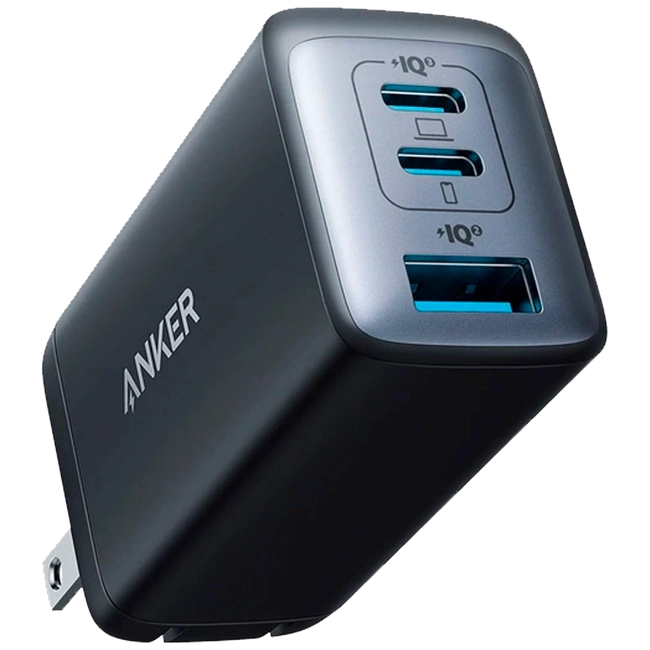 Adapter Sạc 3 cổng USB Type C PD QC 3.0 GaN 65W Anker PowerPort III Pod A2667 - Chính hãng VN