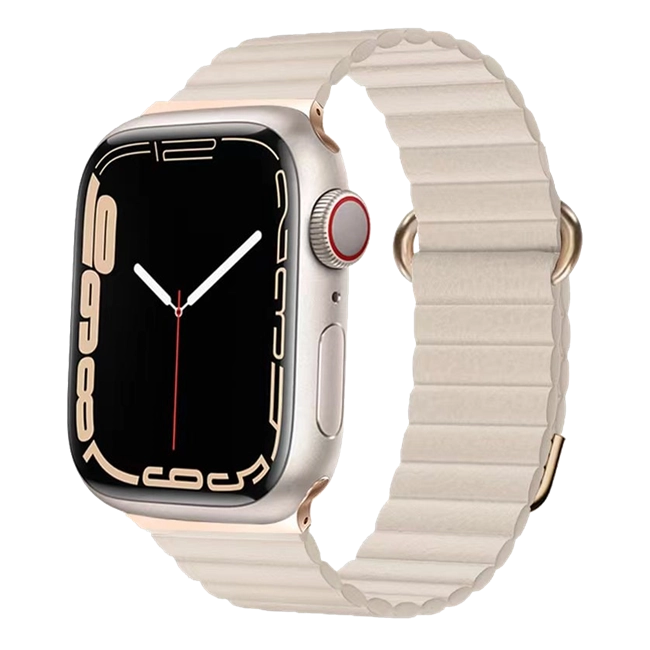 Dây da Apple Watch mặt 38 - 41mm ROCKROSE Lux Trắng - Chính hãng VN