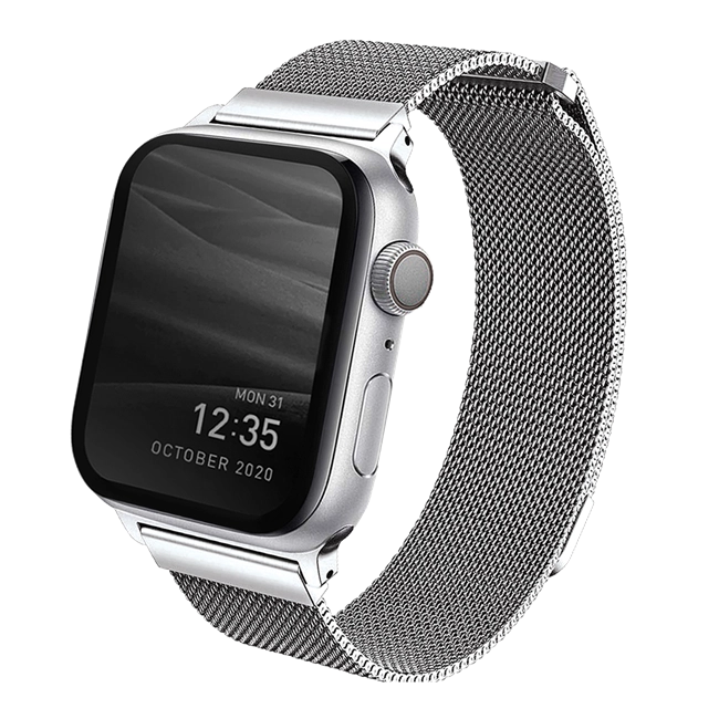 Dây thép không gỉ Apple Watch 40mm UniQ Dante Mesh Steel - Chính hãng VN