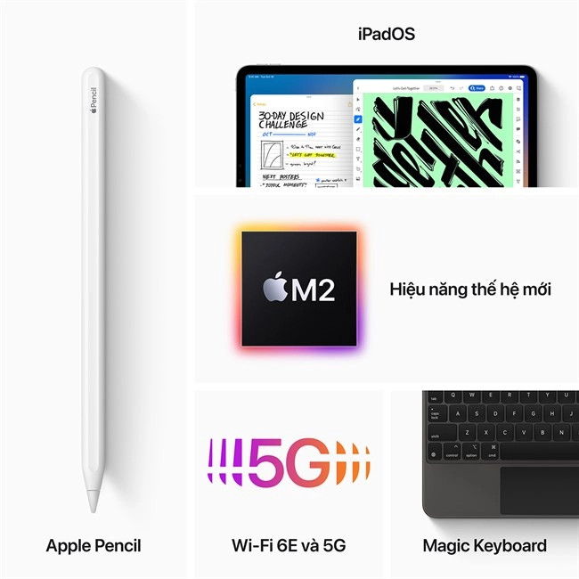 iPad Pro M2 12.9 inch WiFi Cellular 256GB - Chính hãng VN