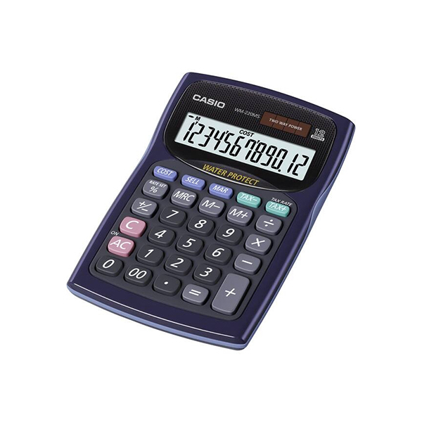 Máy Tính Chống Thấm Nước Và Chống Bụi Chính Hãng CASIO WM-220MS-BU
